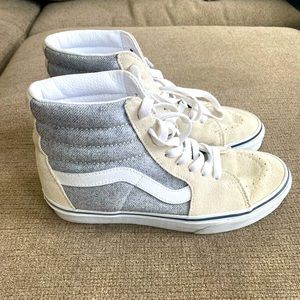 High top grey/cream vans